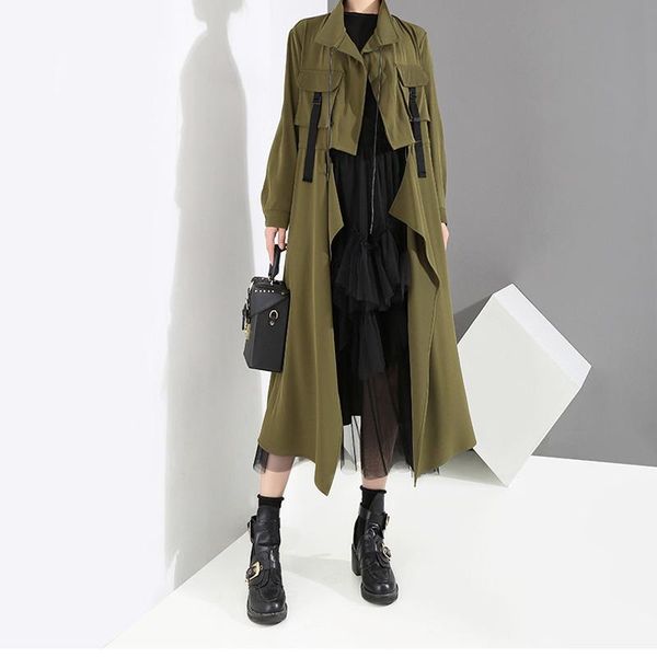 women's trench coats coat spring autumn fashion casual handsome army green thin long lapel pocket ladieswindbreaker female q259, Tan;black
women's trench coats coat spring autumn fashion casual handsome army green thin long lapel pocket ladieswindbreaker female q259, Tan;black