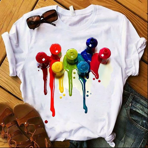 women t shirts womens graphic finger nail 3d camisas lady girl summer tee shirt female ladies clothes, White
women t shirts womens graphic finger nail 3d camisas lady girl summer tee shirt female ladies clothes, White