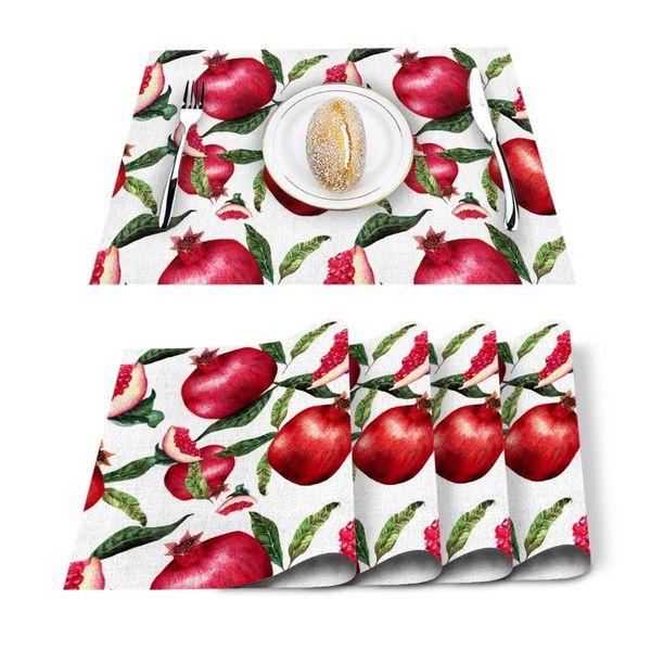 table runner 4/6pcs fruit red pomegranate leaf kitchen placemat set dining mats cotton linen pad bowl cup mat home decor
table runner 4/6pcs fruit red pomegranate leaf kitchen placemat set dining mats cotton linen pad bowl cup mat home decor