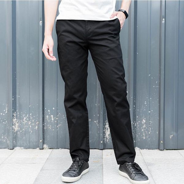 men's casual trousers straight tube pure cotton mid waist no iron fit business wrinkle resistant simple quality pants, Black
men's casual trousers straight tube pure cotton mid waist no iron fit business wrinkle resistant simple quality pants, Black