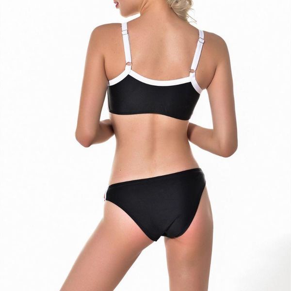 women's swimwear h9ed womens athletic two-piece bikini set solid color vertical stripes patchwork side workout sport swimsuit quick dry, White;black
women's swimwear h9ed womens athletic two-piece bikini set solid color vertical stripes patchwork side workout sport swimsuit quick dry, White;black