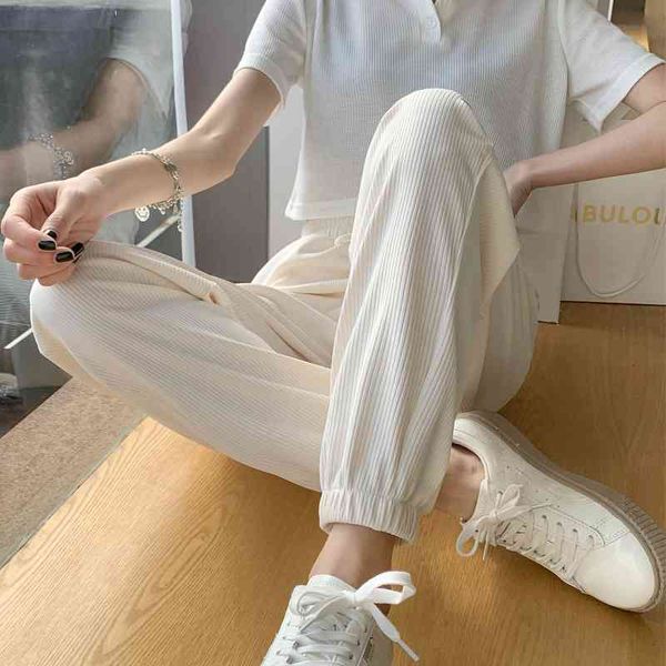 ice silk sweatpants women's summer loose legged white thin high waist slim casual harlan mosquito proof lantern pants, Black
ice silk sweatpants women's summer loose legged white thin high waist slim casual harlan mosquito proof lantern pants, Black
