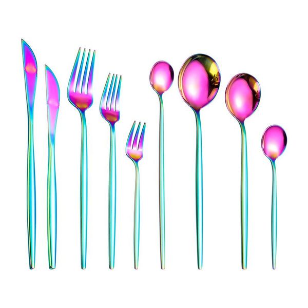 dinnerware sets rainbow silverware cutlery set 304 stainless steel luxury flatware home fork spoon knife kitchen dinner drop ship
dinnerware sets rainbow silverware cutlery set 304 stainless steel luxury flatware home fork spoon knife kitchen dinner drop ship