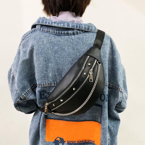 waist bags hip hop bag for women rivet fanny pack pu leather belt chain shoulder crossbody chest female handbag and purse
waist bags hip hop bag for women rivet fanny pack pu leather belt chain shoulder crossbody chest female handbag and purse