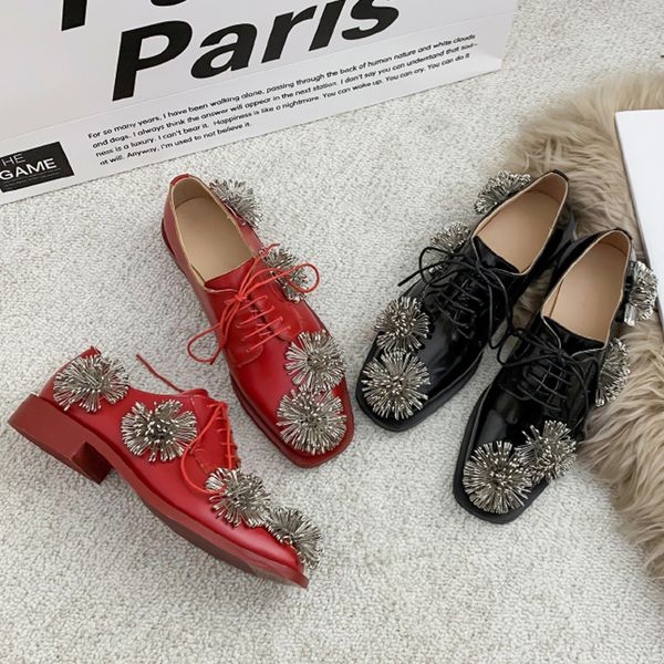 2021 women loafers fashion pin design spring ladies thick low heel single shoes lace up female square toe woman slip on shoes, Black
2021 women loafers fashion pin design spring ladies thick low heel single shoes lace up female square toe woman slip on shoes, Black