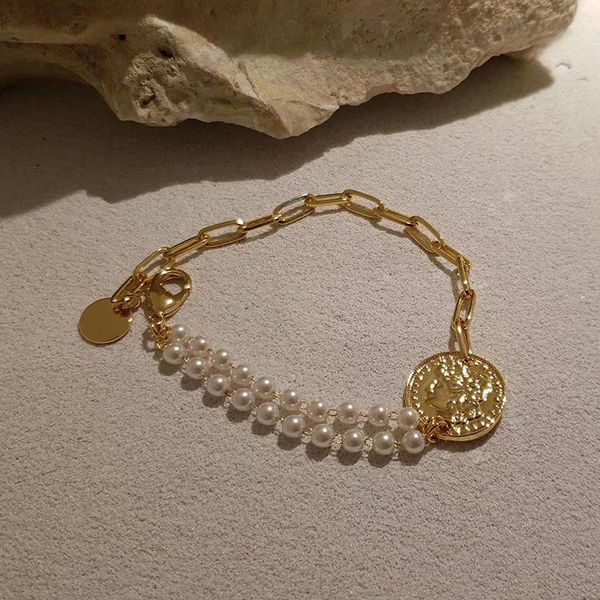 beaded, strands korean fashion retro tide gold - plated portrait pendant bracelet pearl web celebrity sent adversary act the role of, Black
beaded, strands korean fashion retro tide gold - plated portrait pendant bracelet pearl web celebrity sent adversary act the role of, Black