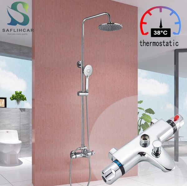 bathroom shower sets polished chrome thermostatic faucet 8inch rainfall head bath thermostat kit cold mixer tap
bathroom shower sets polished chrome thermostatic faucet 8inch rainfall head bath thermostat kit cold mixer tap
