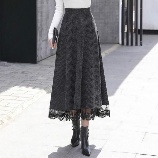 korean autumn knitted skirt women's high waist elastic bag hip lace stitching women long y234 skirts, Black
korean autumn knitted skirt women's high waist elastic bag hip lace stitching women long y234 skirts, Black