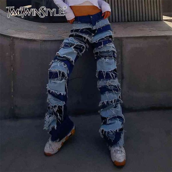 patchwork tassel hit color jeans for women high waist wide leg streetwear casual female fashion stylish 210521, Blue
patchwork tassel hit color jeans for women high waist wide leg streetwear casual female fashion stylish 210521, Blue