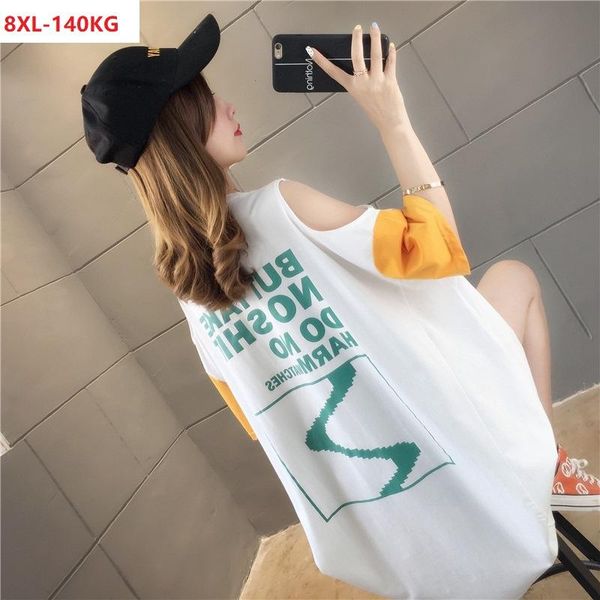 women's t-shirt summer short sleeve t-shirts women high streetwear tees hip hop plus size 6xl 8xl 9xl loose patchwork letter cool tshi, White
women's t-shirt summer short sleeve t-shirts women high streetwear tees hip hop plus size 6xl 8xl 9xl loose patchwork letter cool tshi, White