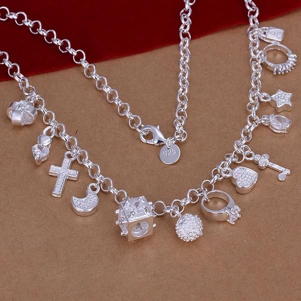 silver color exquisite wedding women noble luxury gorgeous charm fashion 13 pendants necklace 18 inch jewelry n021 chains
silver color exquisite wedding women noble luxury gorgeous charm fashion 13 pendants necklace 18 inch jewelry n021 chains