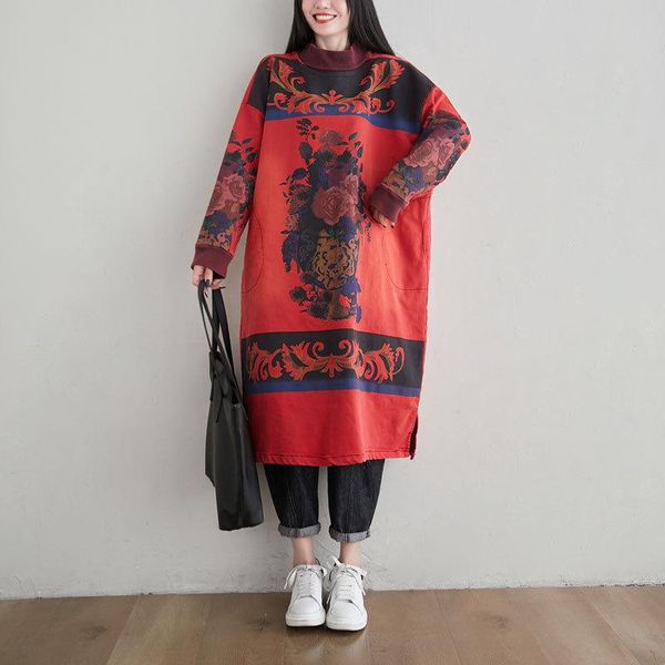 fairynatural ladies turtleneck long pullover clothes 2021 fall spring retro women casual red print floral sweatshirts women's hoodies &, Black
fairynatural ladies turtleneck long pullover clothes 2021 fall spring retro women casual red print floral sweatshirts women's hoodies &, Black
