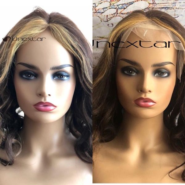 women lace front wig brazilian remy wavy wigs highlight colored middle human hair 13x4, Black;brown
women lace front wig brazilian remy wavy wigs highlight colored middle human hair 13x4, Black;brown