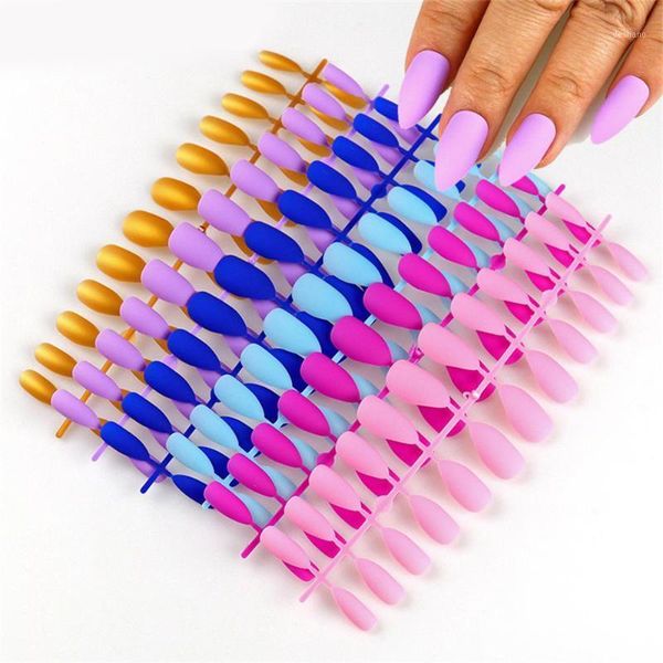 24pcs/set matte false nail tips long stiletto full cover fake acrylic nails charms manicure press on art1, Red;gold
24pcs/set matte false nail tips long stiletto full cover fake acrylic nails charms manicure press on art1, Red;gold