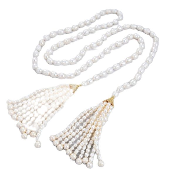 guaiguai jewelry long fringle 45'' 13mm white freshwater pearl necklace handmade for women, Silver
guaiguai jewelry long fringle 45'' 13mm white freshwater pearl necklace handmade for women, Silver