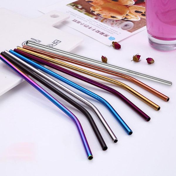drinking straws 5 pcs metal reusable 304 stainless steel straight bent straw with case cleaning brush set party bar accessory
drinking straws 5 pcs metal reusable 304 stainless steel straight bent straw with case cleaning brush set party bar accessory