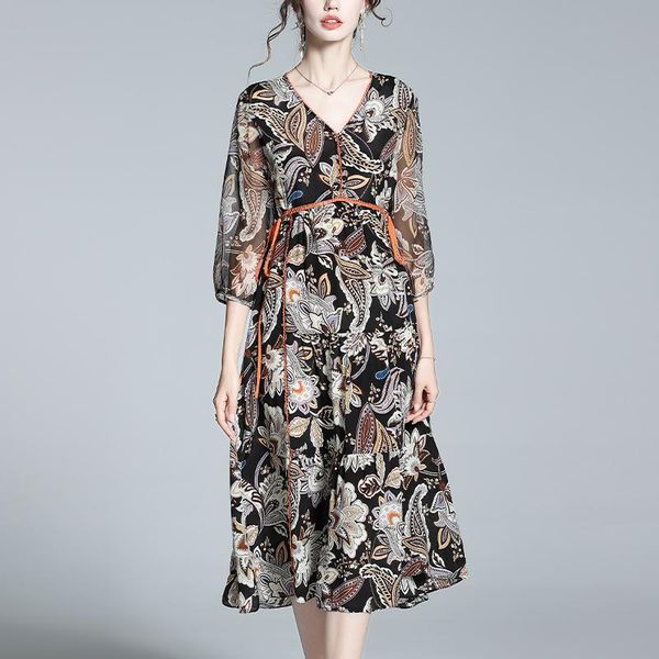 casual dresses only plus high class women dress temperament high-end women's big swing lady fashion v-neck sashe boho autumn, Black;gray
casual dresses only plus high class women dress temperament high-end women's big swing lady fashion v-neck sashe boho autumn, Black;gray
