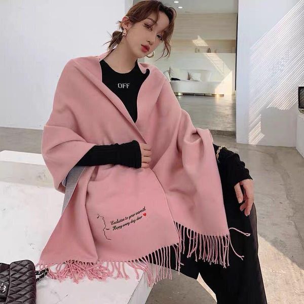 scarves 2021 korean autumn and winter cashmere like women's scarf fashion long letter thickened warm shawl with tassel temperament, Blue;gray
scarves 2021 korean autumn and winter cashmere like women's scarf fashion long letter thickened warm shawl with tassel temperament, Blue;gray