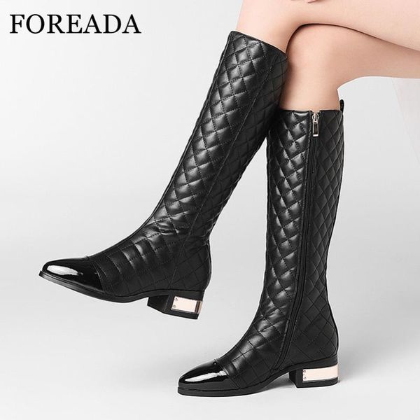 boots foreada med heel knee high real leather woman block shoes zip pointed toe ladies long autumn winter 33-43, Black
boots foreada med heel knee high real leather woman block shoes zip pointed toe ladies long autumn winter 33-43, Black