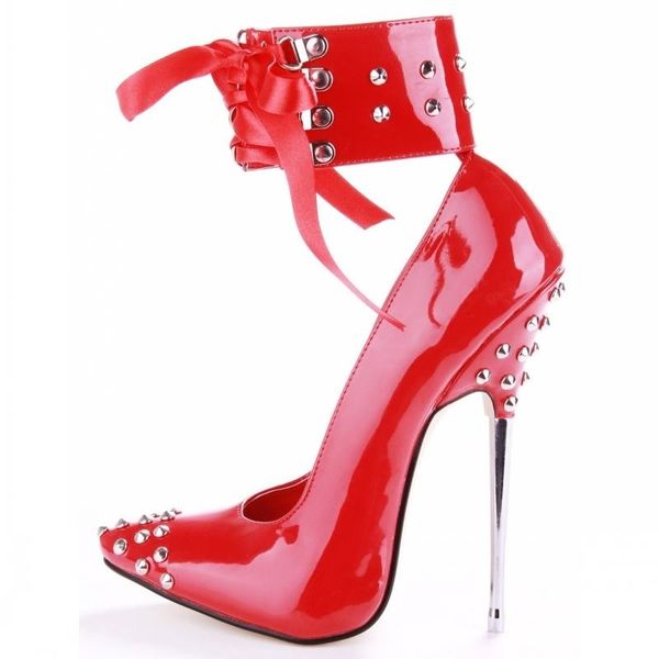 dress shoes plus size 46 red women summer high heel luxury pointed toe 16cm stiletto runway pumps lace up party footwear, Black
dress shoes plus size 46 red women summer high heel luxury pointed toe 16cm stiletto runway pumps lace up party footwear, Black