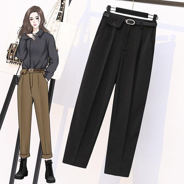 women's pants & capris 2021 fat sister trendy autumn straight loose trousers with high waist and thin radish pipe, Black;white
women's pants & capris 2021 fat sister trendy autumn straight loose trousers with high waist and thin radish pipe, Black;white