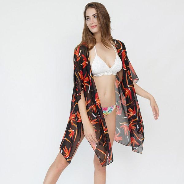 summer 2021 women's swimwear beach cover cardigan printed chiffon beachwear sunscreen clothing bikini blouse, White;black
summer 2021 women's swimwear beach cover cardigan printed chiffon beachwear sunscreen clothing bikini blouse, White;black