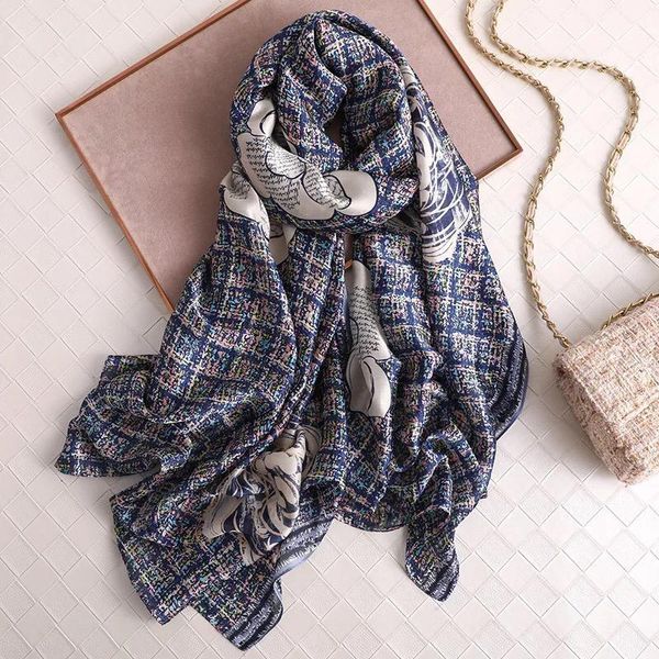 yulaili women spring print silk scarf female autumn scarves spain style mujer summer beach echarpe wraps and shawls, Blue;gray
yulaili women spring print silk scarf female autumn scarves spain style mujer summer beach echarpe wraps and shawls, Blue;gray