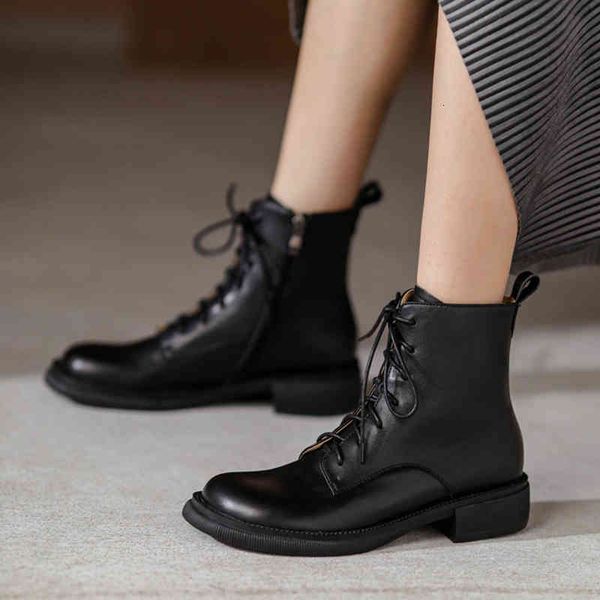 boots genuine leather women's ankle boots autumn british wind ladies motorcycle short platform shoes tt79, Black
boots genuine leather women's ankle boots autumn british wind ladies motorcycle short platform shoes tt79, Black