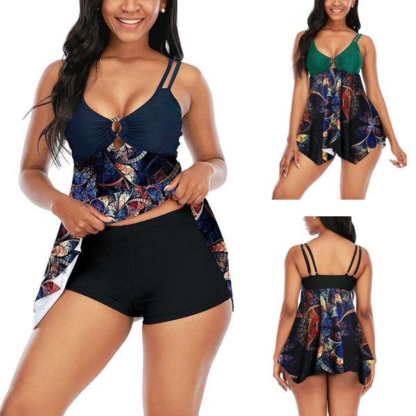 women's swimwear women ruffle bikini set 2 pieces floral print swimsuits tummy control beachwear boyshort pool party vacation beach, White;black
women's swimwear women ruffle bikini set 2 pieces floral print swimsuits tummy control beachwear boyshort pool party vacation beach, White;black