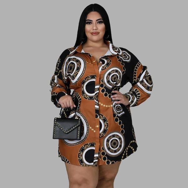 plus size dresses turn down collar fashion shirt dress printing long sleeve color matching casual women wholesale, Black
plus size dresses turn down collar fashion shirt dress printing long sleeve color matching casual women wholesale, Black