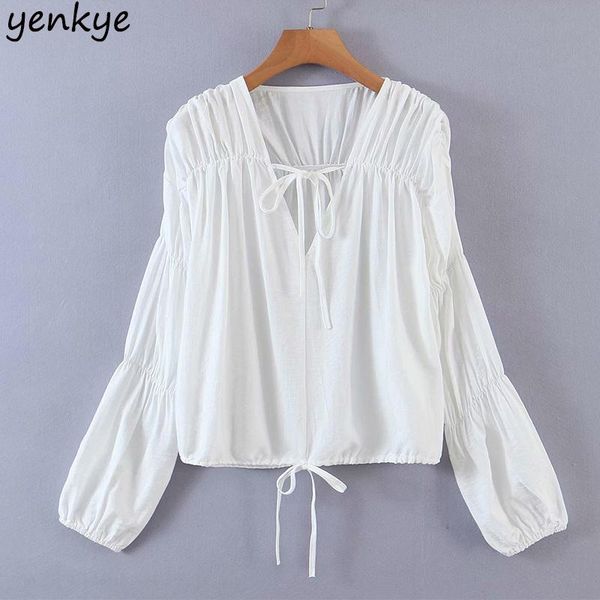 women white blouse shirt v neck lantern long sleeve ruched fashion blouses plus size spring autumn blusas women's & shirts
women white blouse shirt v neck lantern long sleeve ruched fashion blouses plus size spring autumn blusas women's & shirts