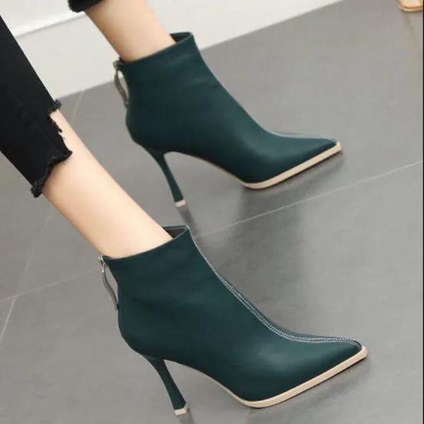 boots zapatos de mujer women fashion green back zipper autumn stiletto lady casual black winter shoes g9039
boots zapatos de mujer women fashion green back zipper autumn stiletto lady casual black winter shoes g9039
