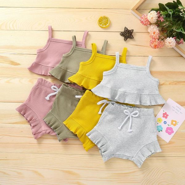clothing sets born infant baby girls suspender strap ribbed +ruffled shorts outfit set girl clothes dziewczyna zestawy clothe, White
clothing sets born infant baby girls suspender strap ribbed +ruffled shorts outfit set girl clothes dziewczyna zestawy clothe, White