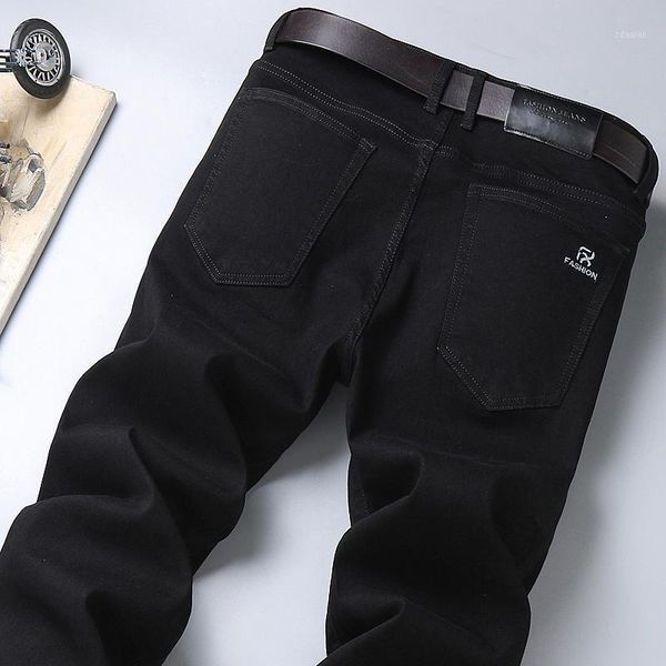 men's jeans 2021 autumn pure black business classic style regular fit stretch denim pants fashion casual brand trousers, Blue
men's jeans 2021 autumn pure black business classic style regular fit stretch denim pants fashion casual brand trousers, Blue