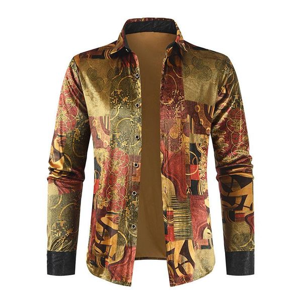 men's dress shirts 20212021 autumn and winter long sleeve shirt lapel golden velvet printed, White;black
men's dress shirts 20212021 autumn and winter long sleeve shirt lapel golden velvet printed, White;black