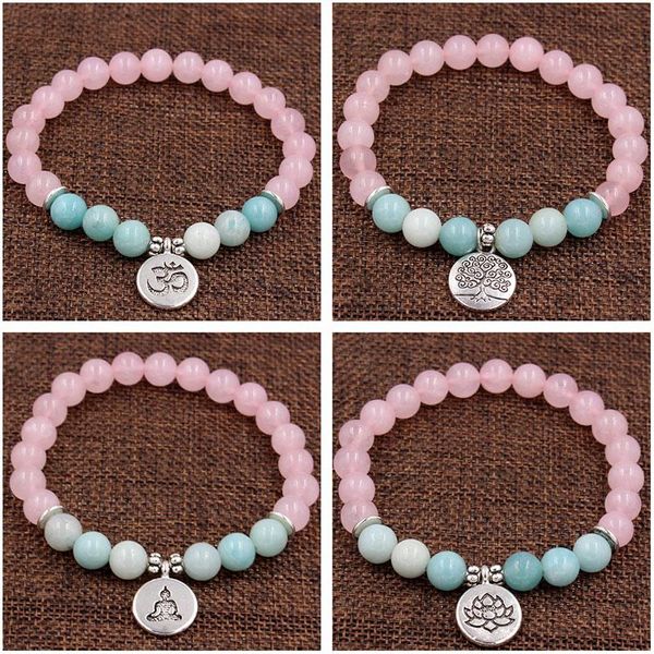 charm bracelets trendy pink quartz stone beaded ohm buddha lotus bracelet for women men wrist yoga amazonite jewelry, Golden;silver
charm bracelets trendy pink quartz stone beaded ohm buddha lotus bracelet for women men wrist yoga amazonite jewelry, Golden;silver