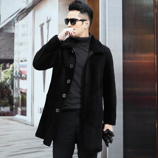 men's leather & faux winter mens real fur coat causal 100% sheep shearing jacket male long black korean jackets abrigos hombre invierno
men's leather & faux winter mens real fur coat causal 100% sheep shearing jacket male long black korean jackets abrigos hombre invierno