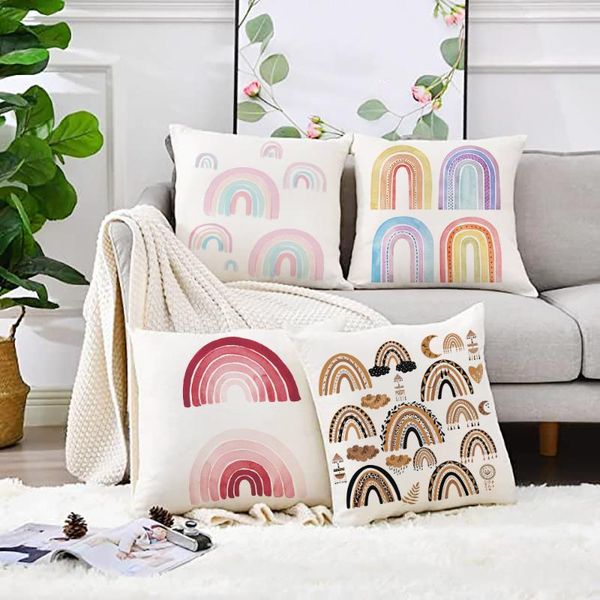 cushion/decorative pillow rainbow print polyester pillowcase party decor cushion cover home living room covers sofa decoration throw cases
cushion/decorative pillow rainbow print polyester pillowcase party decor cushion cover home living room covers sofa decoration throw cases
