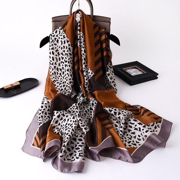 scarves 2021 korean designer foulard neck 180x90cm bandana beach towel fashion silk scarf lady leopard print shawl and wrpas, Blue;gray
scarves 2021 korean designer foulard neck 180x90cm bandana beach towel fashion silk scarf lady leopard print shawl and wrpas, Blue;gray