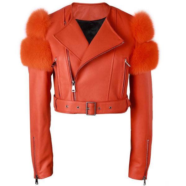 women's leather & faux yoloagain ladies real jacket fur sleeve women short lambskin jackets, Black
women's leather & faux yoloagain ladies real jacket fur sleeve women short lambskin jackets, Black