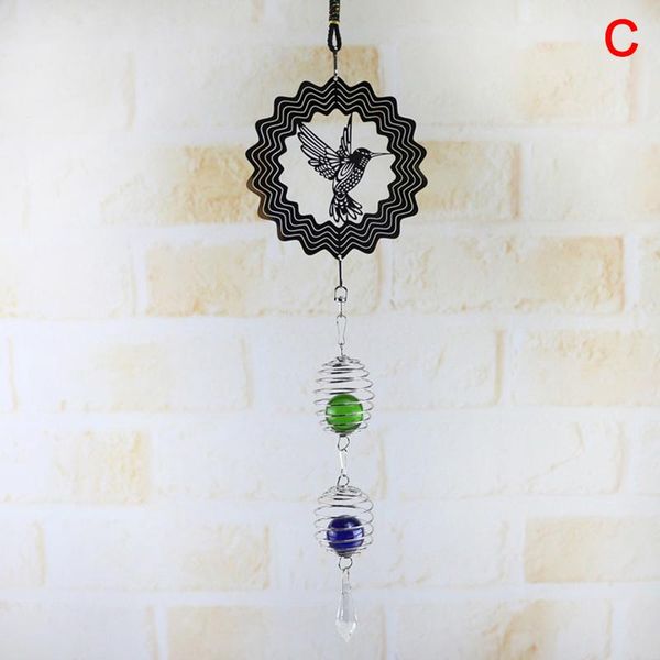 decorative objects & figurines 3d metal hanging spinner wind chime with spiral tail ball center home decor ac889
decorative objects & figurines 3d metal hanging spinner wind chime with spiral tail ball center home decor ac889
