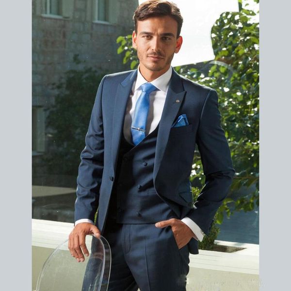 men's suits & blazers navy blue men business man slim fit formal wedding grooms tuxedos custom made 3 pieces terno masculino jacket, White;black
men's suits & blazers navy blue men business man slim fit formal wedding grooms tuxedos custom made 3 pieces terno masculino jacket, White;black
