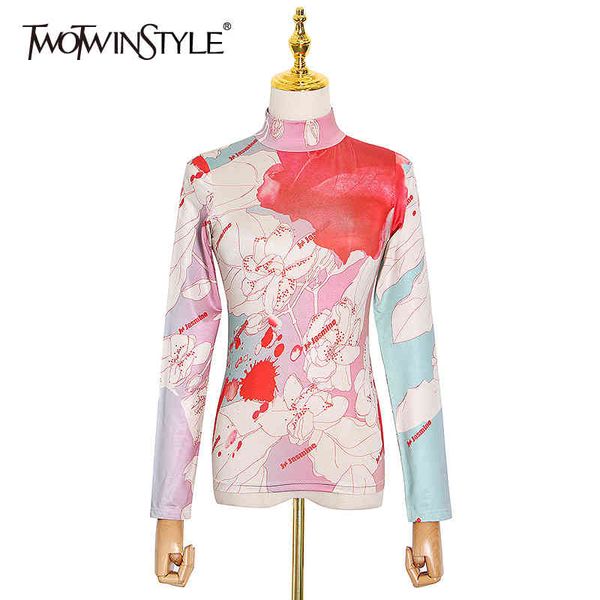 twowinsyle patchwork print shirt for women urtleneck long sleeve hit color slim shirts female autumn fashion clothes 210524, White
twowinsyle patchwork print shirt for women urtleneck long sleeve hit color slim shirts female autumn fashion clothes 210524, White