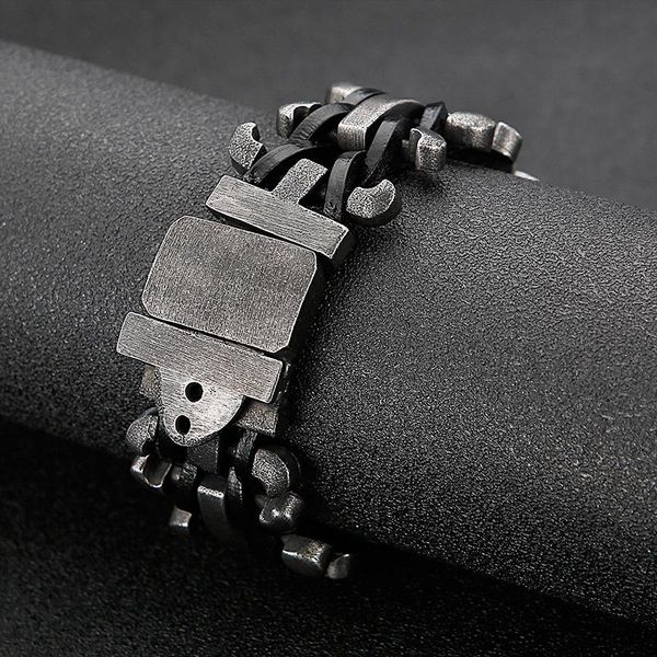 charm bracelets trend vintage punk wide leather cord bracelet for men motorcycle jewelry, Golden;silver
charm bracelets trend vintage punk wide leather cord bracelet for men motorcycle jewelry, Golden;silver