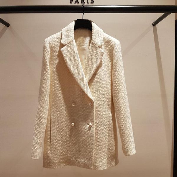 women's suits & blazers 2021 autumn winter style herringbone grain pearl button wool suit jacket female, White;black
women's suits & blazers 2021 autumn winter style herringbone grain pearl button wool suit jacket female, White;black