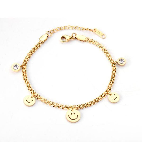 link, chain luxukisskids elegant zircon happy ladies bracelets stainless steel gold clasp bangles jewelry charms for girls, Black
link, chain luxukisskids elegant zircon happy ladies bracelets stainless steel gold clasp bangles jewelry charms for girls, Black