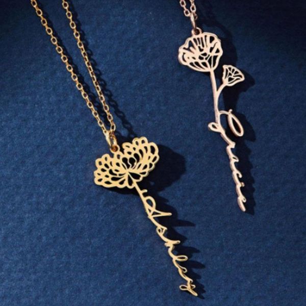 chains romantic 12 months flowers necklaces stainless steel customed any date year name for women charm women's jewelry gifts, Silver
chains romantic 12 months flowers necklaces stainless steel customed any date year name for women charm women's jewelry gifts, Silver