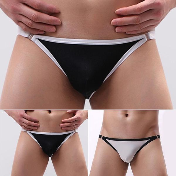 underpants men's underwear comfortable fashion low waist solid color triangle briefs erotic temptation thong, Black;white
underpants men's underwear comfortable fashion low waist solid color triangle briefs erotic temptation thong, Black;white