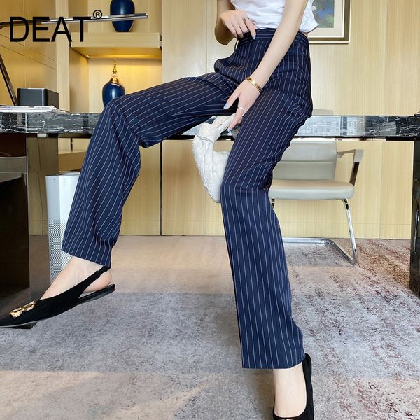 deat spring and summer fashion women clothes high waist striped full length pants female trousers wr31117l 210428, Black;white
deat spring and summer fashion women clothes high waist striped full length pants female trousers wr31117l 210428, Black;white
