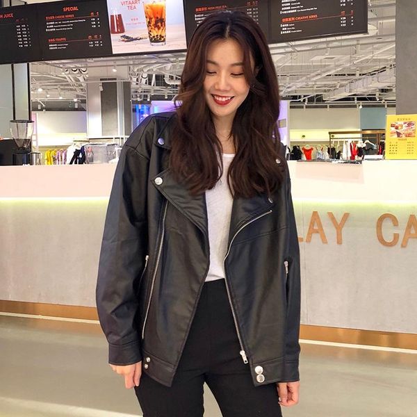 women's jackets spring autumn woman coats loose lapel simple casual zipper locomotive handsome cool all-match fashion, Black;brown
women's jackets spring autumn woman coats loose lapel simple casual zipper locomotive handsome cool all-match fashion, Black;brown